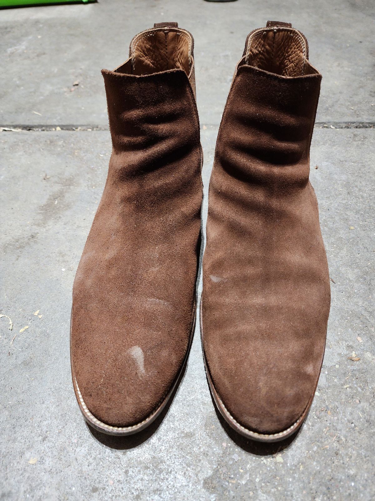 Photo by PrimordialOohs on March 6, 2023 of the Bomberos Unlisted Model in Snuff Waterproof German Suede.