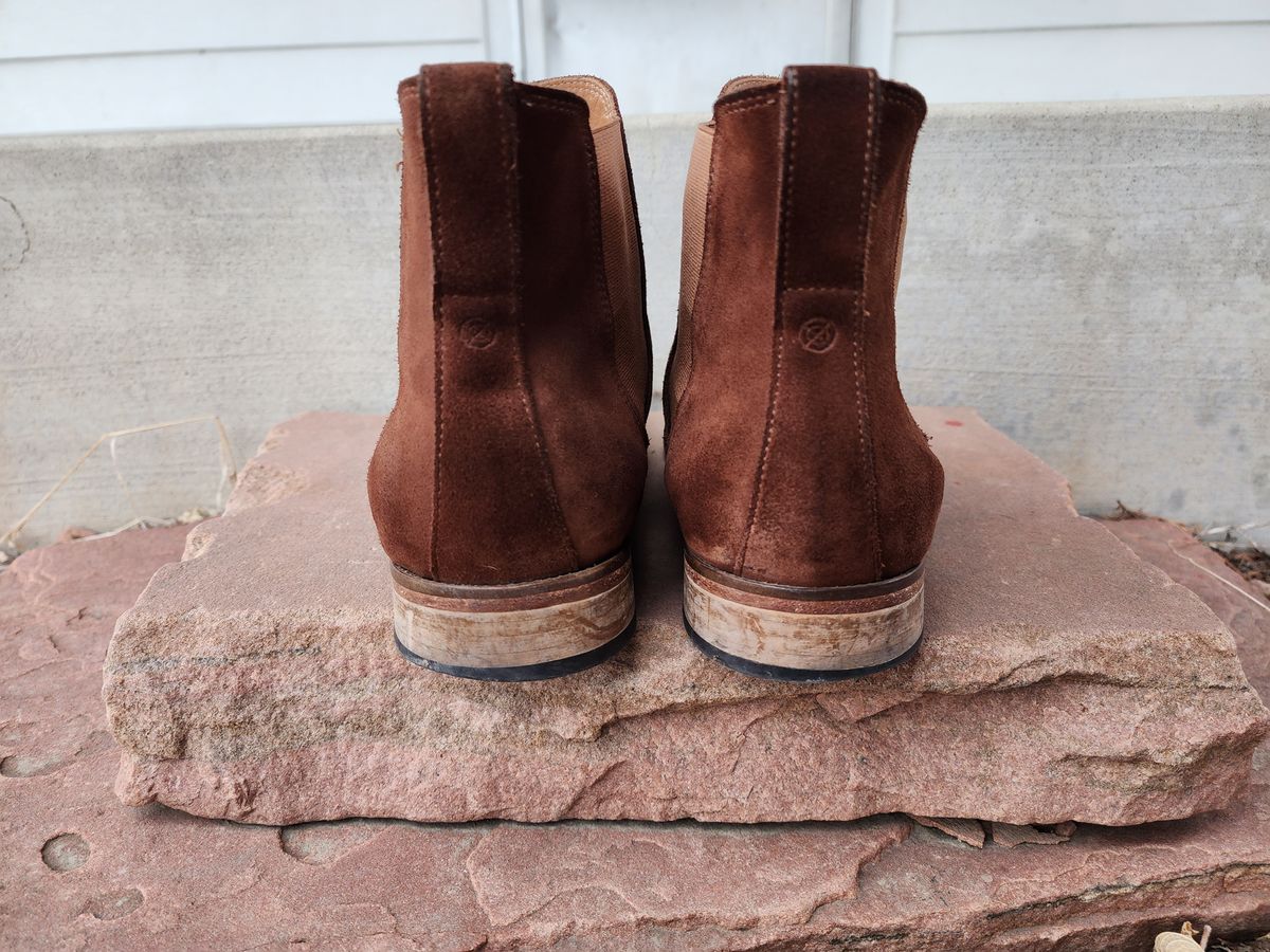 Photo by PrimordialOohs on April 6, 2023 of the Bomberos Unlisted Model in Snuff Waterproof German Suede.