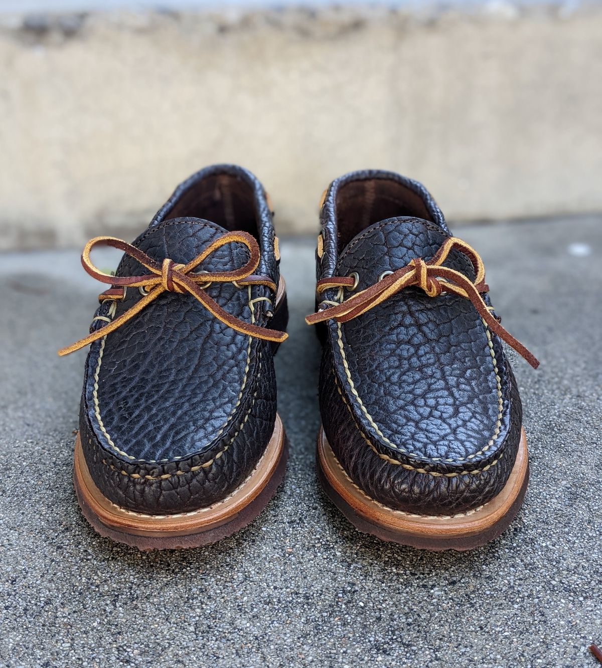 Photo by kat on November 10, 2022 of the Rancourt & Co. Unlisted Model in Rancourt Chocolate Tuscon Bison.