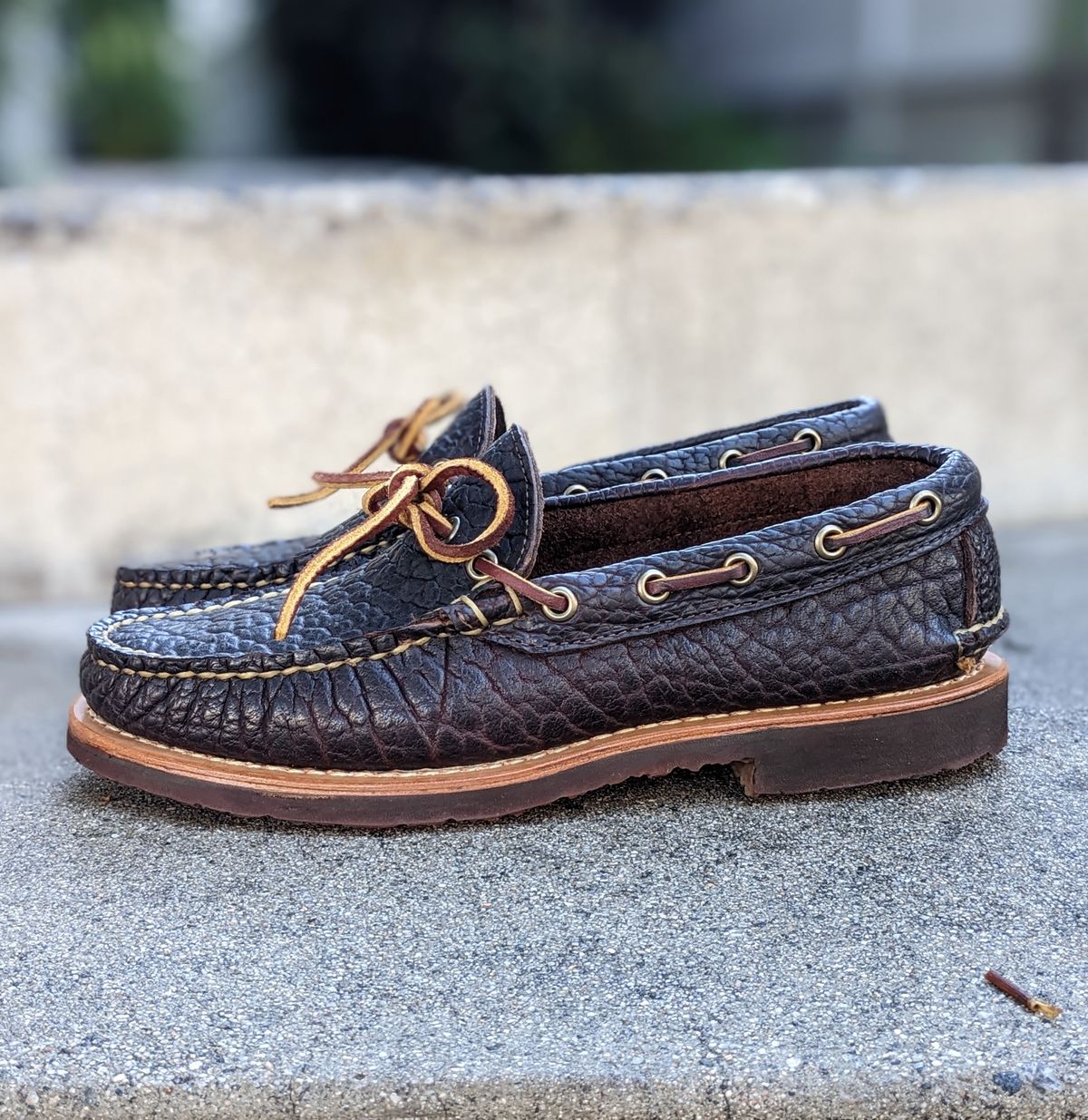 Photo by kat on November 10, 2022 of the Rancourt & Co. Unlisted Model in Rancourt Chocolate Tuscon Bison.