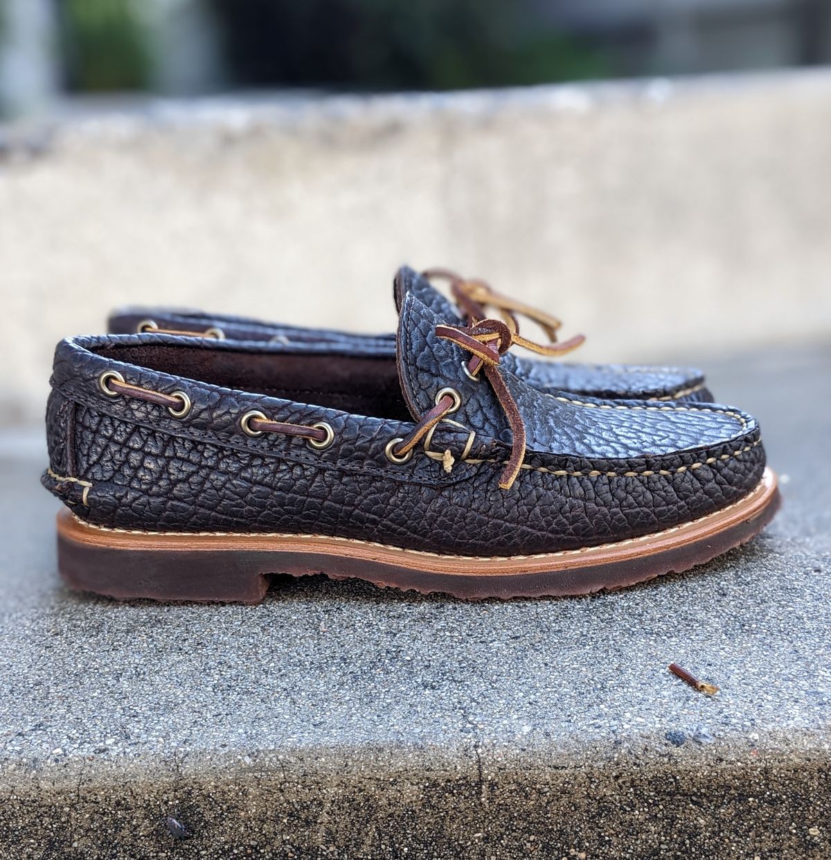 Photo by kat on November 10, 2022 of the Rancourt & Co. Unlisted Model in Rancourt Chocolate Tuscon Bison.