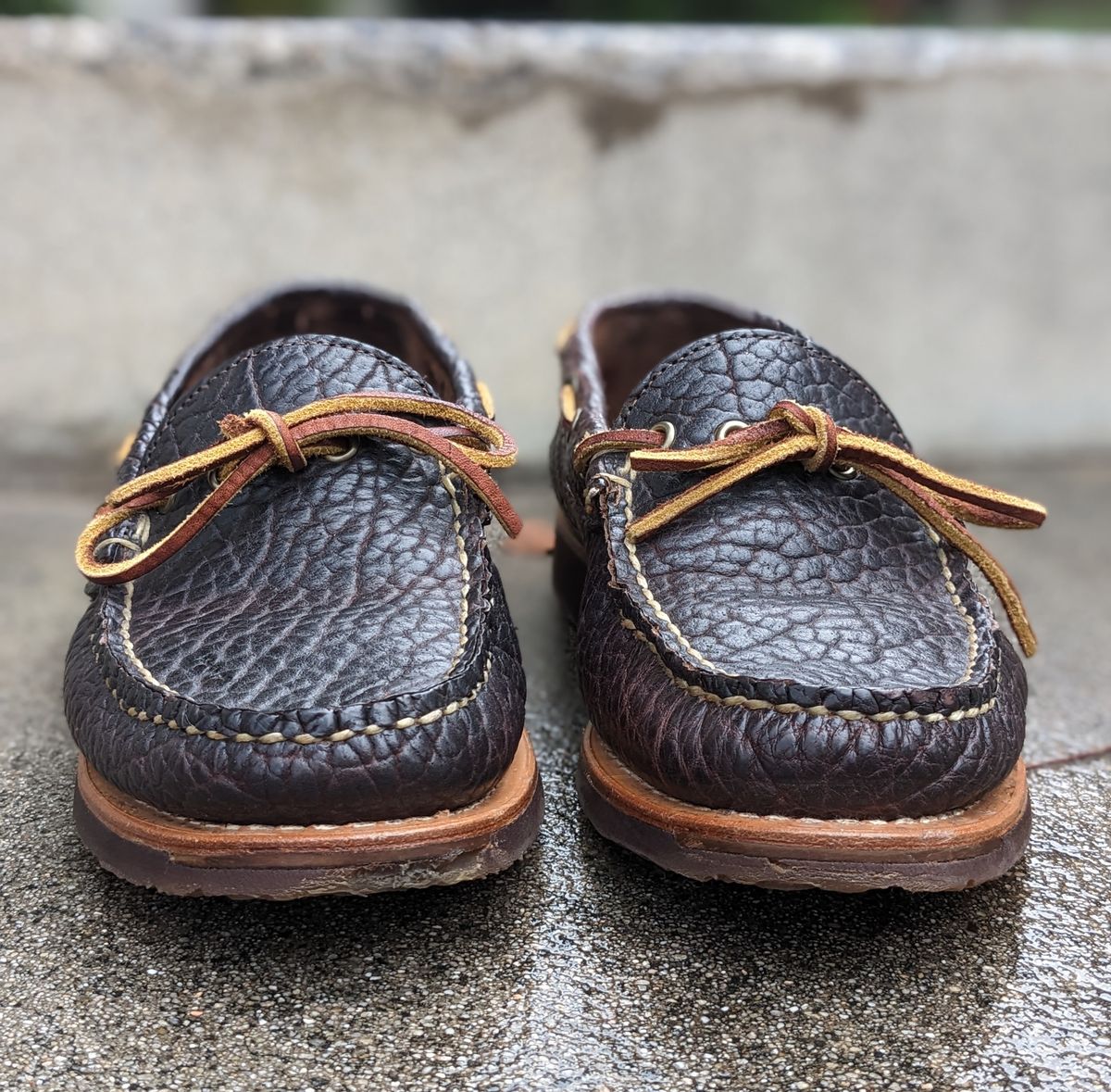Photo by kat on January 3, 2023 of the Rancourt & Co. Unlisted Model in Rancourt Chocolate Tuscon Bison.