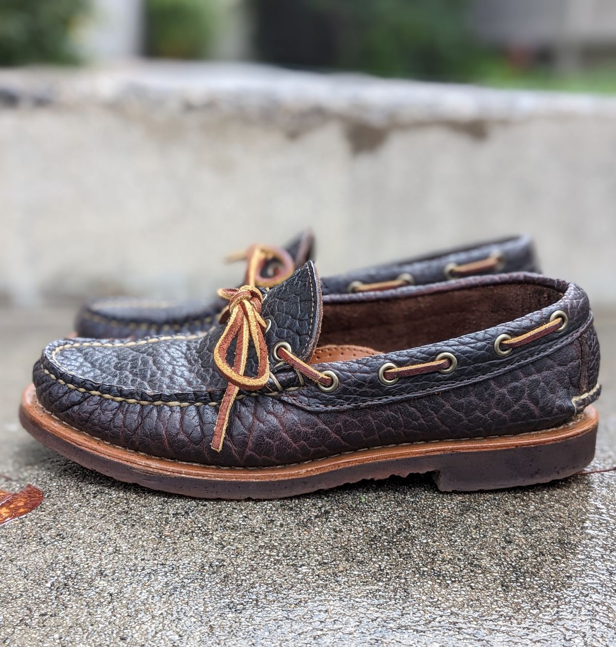 Photo by kat on January 3, 2023 of the Rancourt & Co. Unlisted Model in Rancourt Chocolate Tuscon Bison.