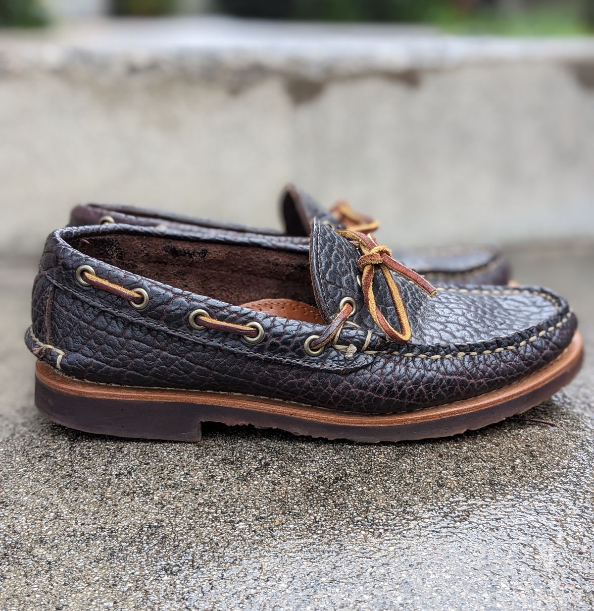 Photo by kat on January 3, 2023 of the Rancourt & Co. Unlisted Model in Rancourt Chocolate Tuscon Bison.
