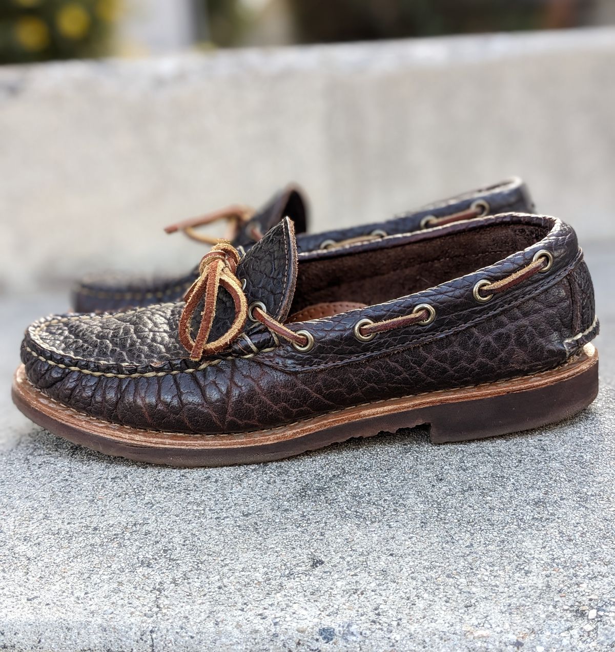 Photo by kat on March 4, 2023 of the Rancourt & Co. Unlisted Model in Rancourt Chocolate Tuscon Bison.