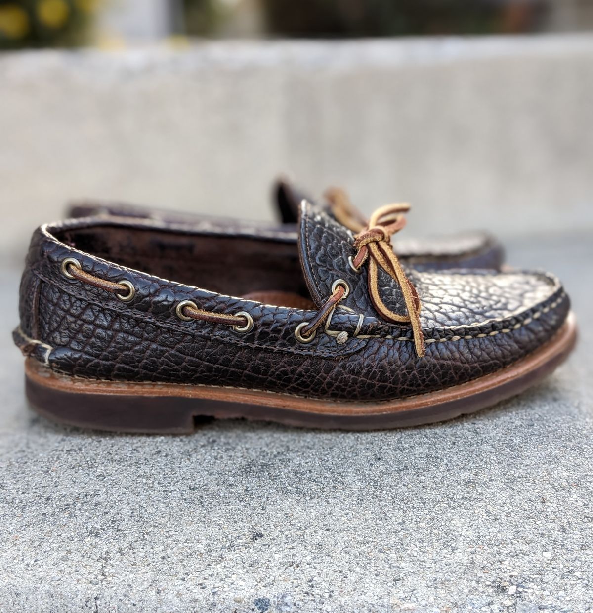 Photo by kat on March 4, 2023 of the Rancourt & Co. Unlisted Model in Rancourt Chocolate Tuscon Bison.