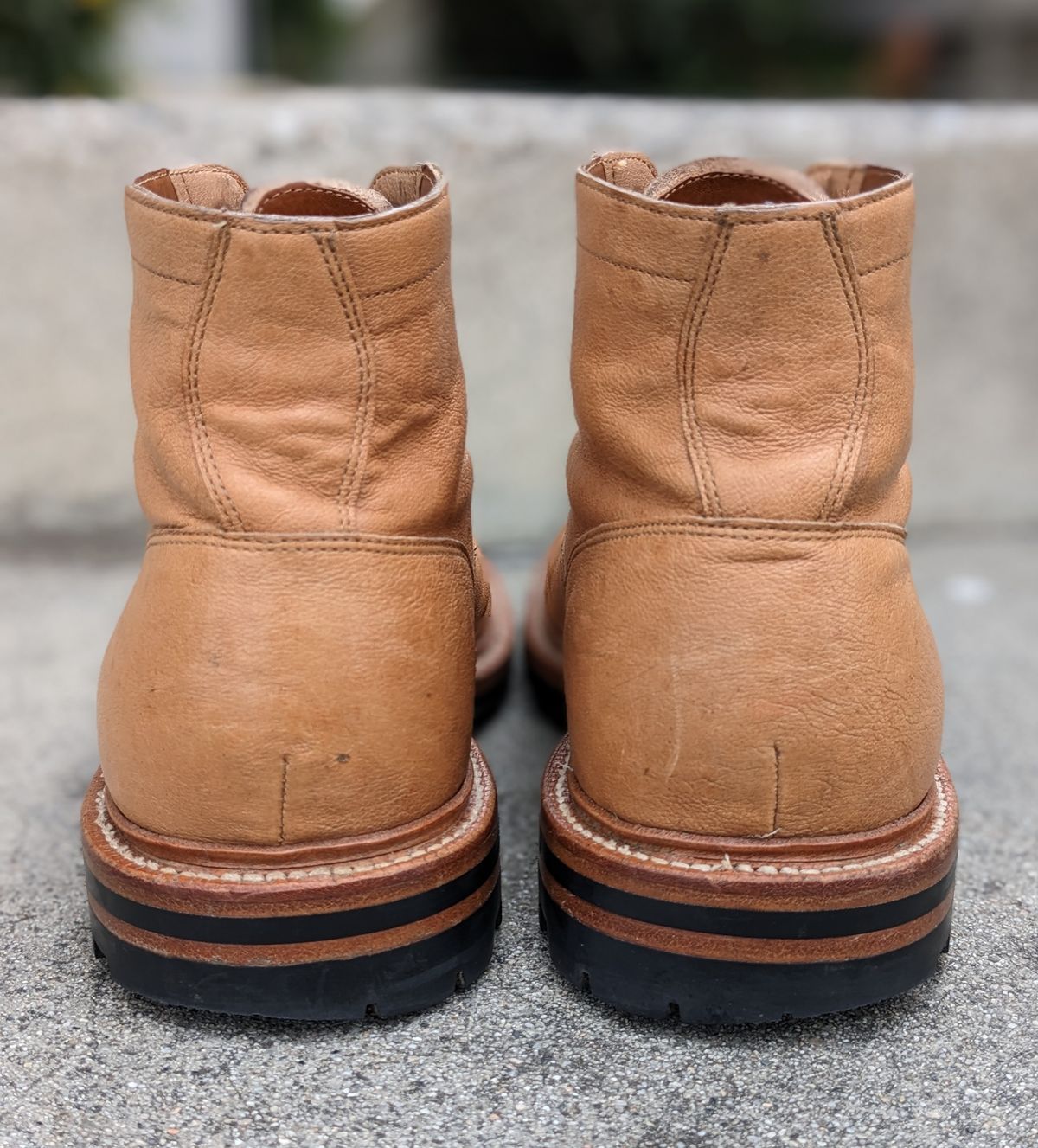 Photo by kat on February 3, 2023 of the Grant Stone Ottawa Boot in Incas Natural Kangaroo.