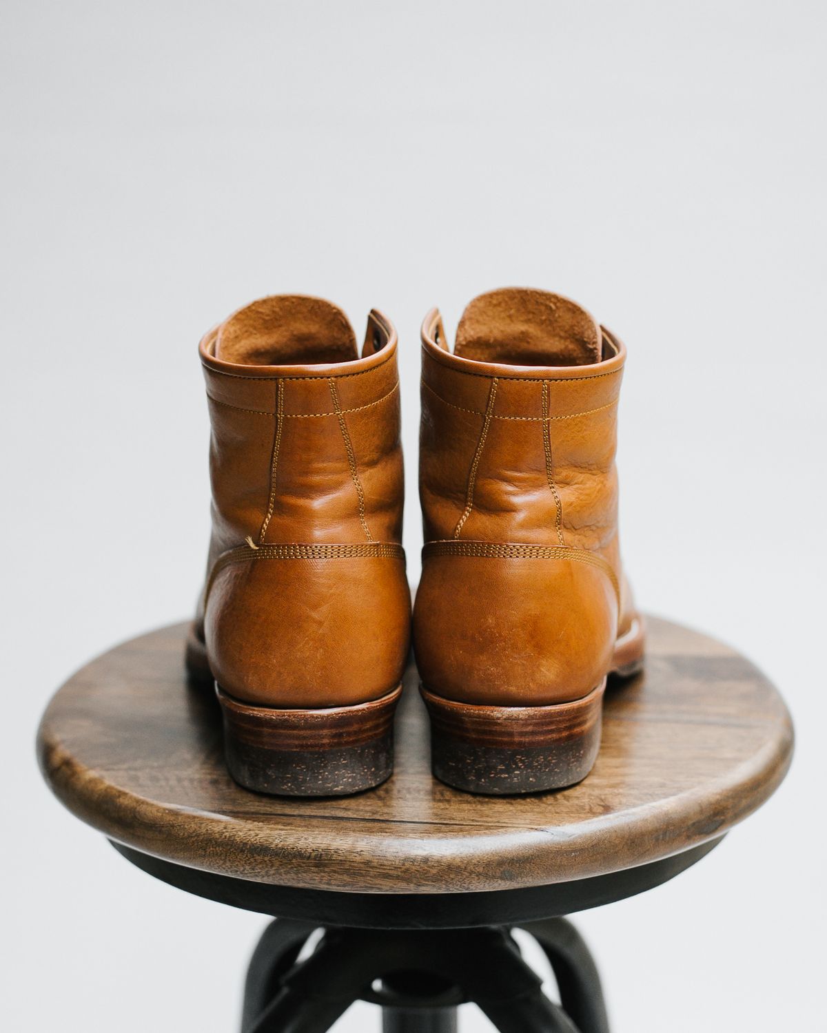 Photo by bsschneid89 on November 4, 2022 of the Benzein Kanon Brogue Cap Toe Boot in Badalassi Carlo Cognac Minerva.
