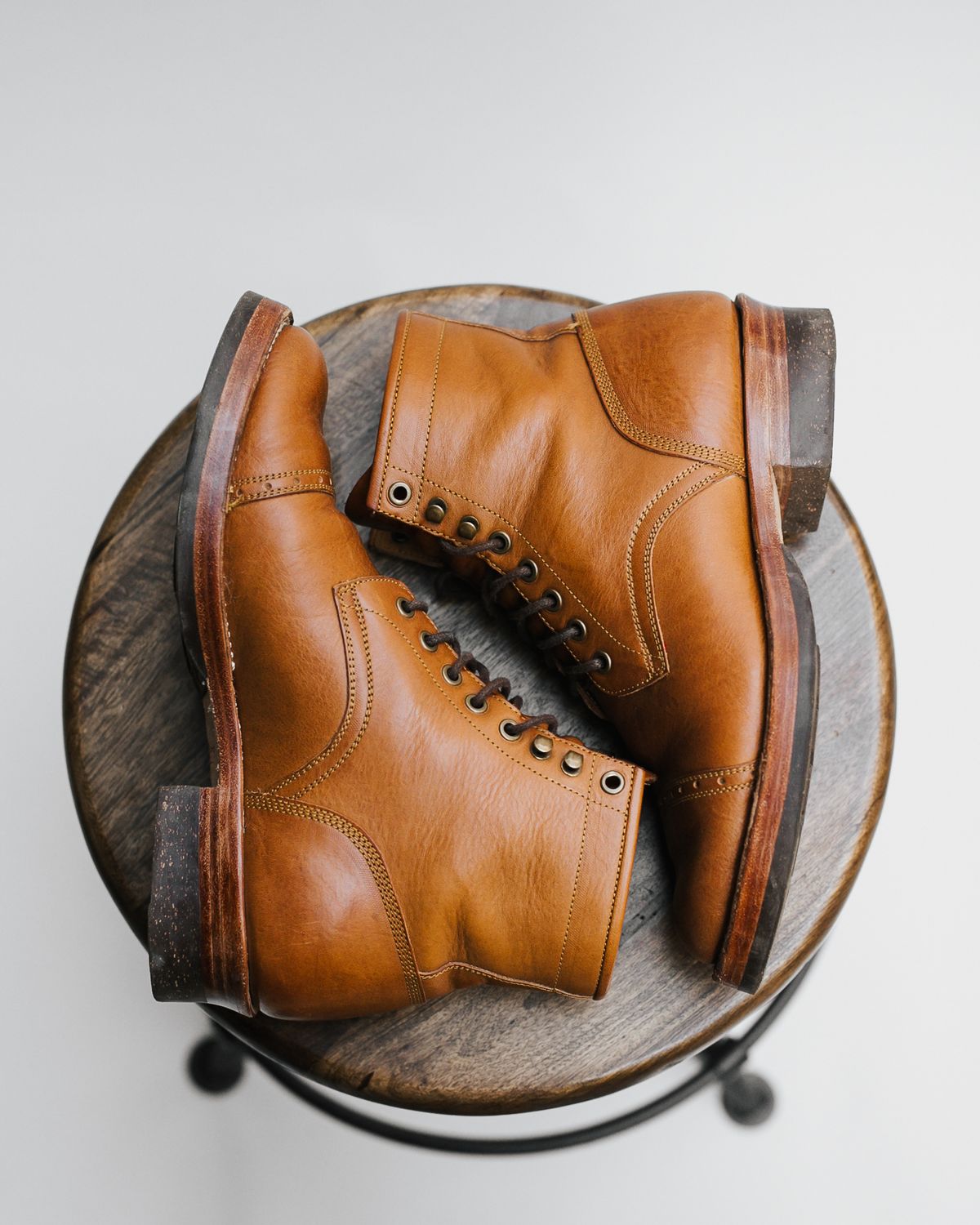 Photo by bsschneid89 on November 4, 2022 of the Benzein Kanon Brogue Cap Toe Boot in Badalassi Carlo Cognac Minerva.