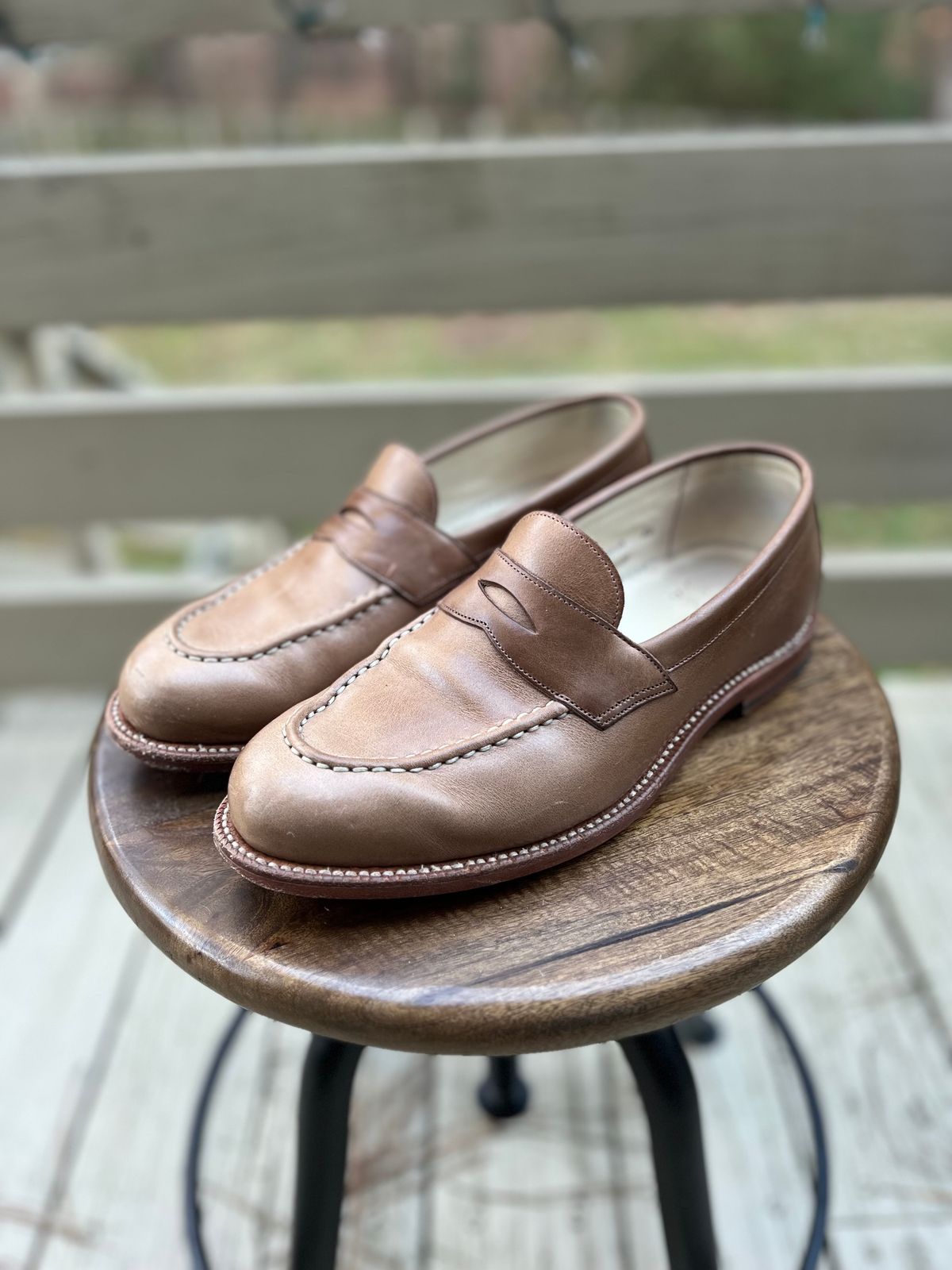 Photo by bsschneid89 on January 5, 2024 of the Grant Stone Traveler Loafer in Horween Dune Chromexcel.