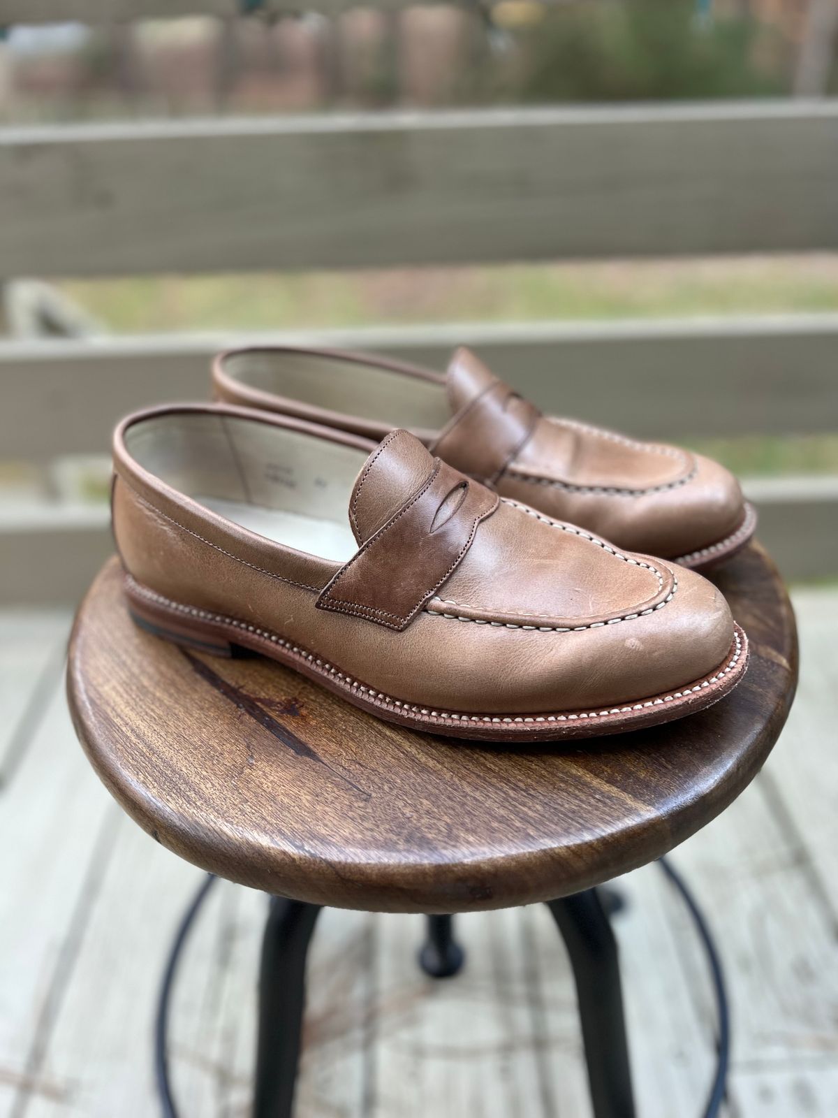 Photo by bsschneid89 on January 5, 2024 of the Grant Stone Traveler Loafer in Horween Dune Chromexcel.