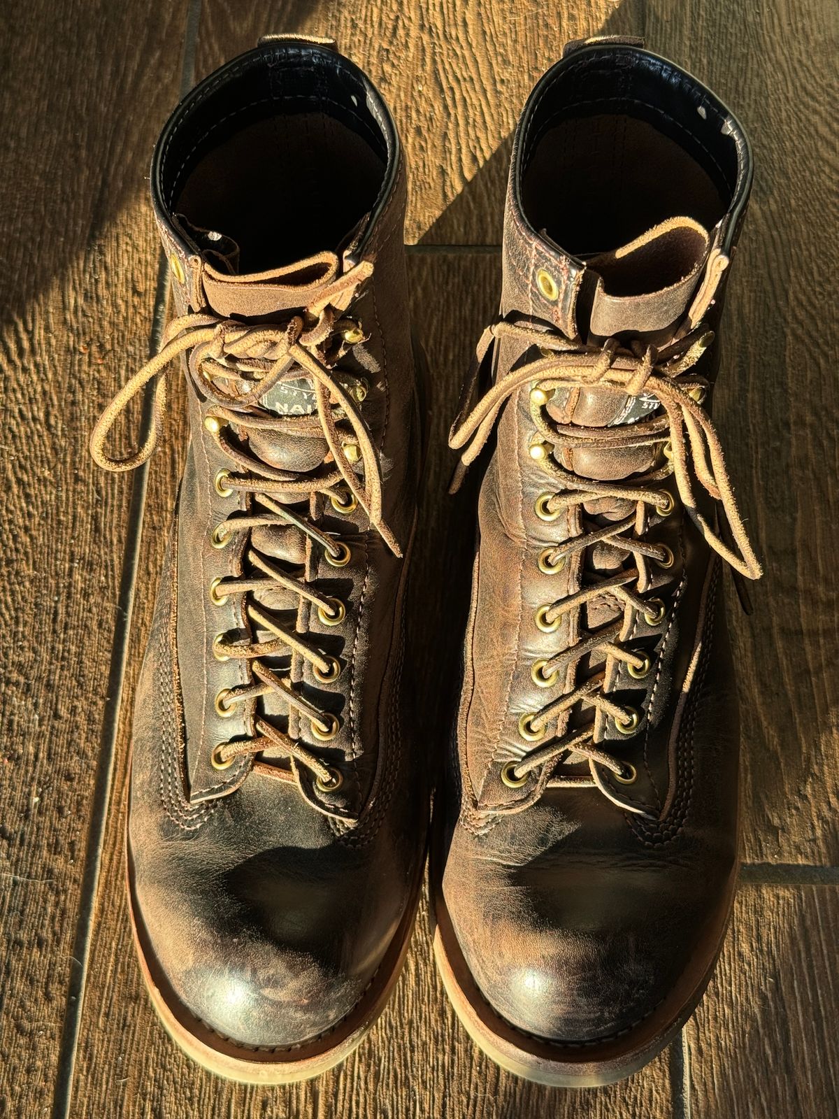 Photo by centralfornia on January 6, 2024 of the Wesco Jobmaster in Horween Black Chromexcel Horsehide.