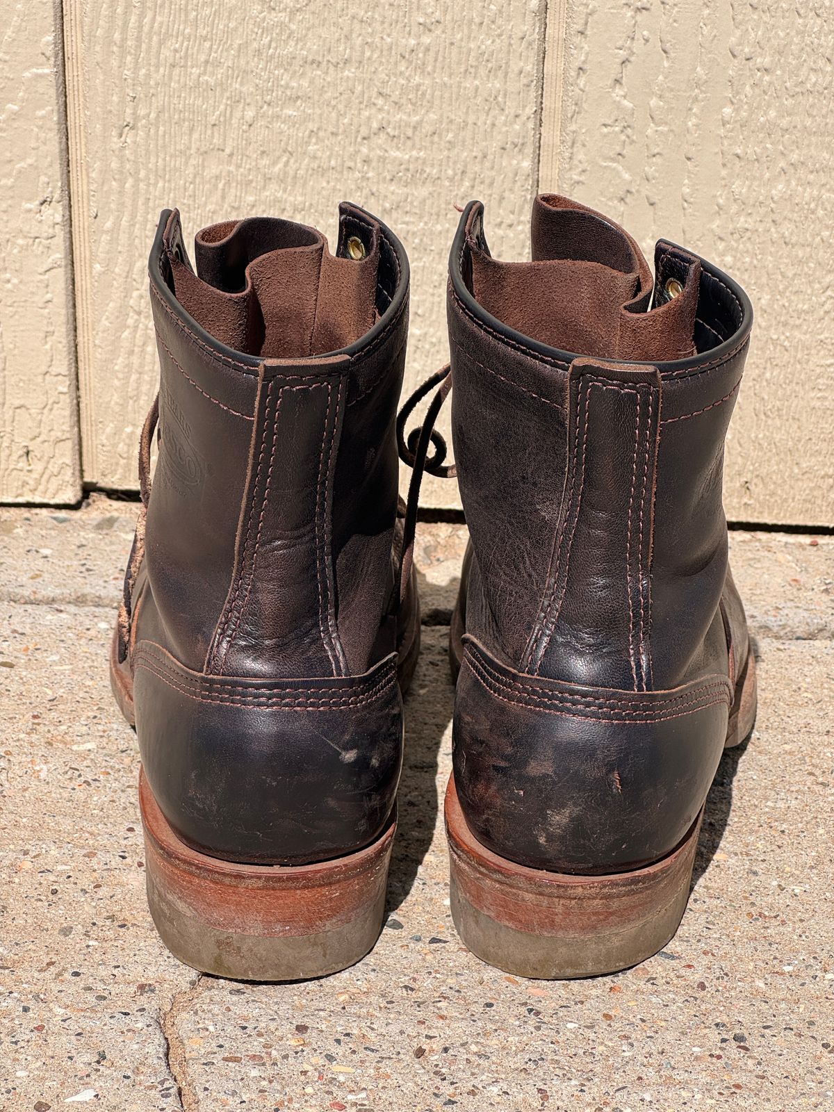 Photo by centralfornia on March 5, 2024 of the Wesco Jobmaster in Horween Black Chromexcel Horsehide.