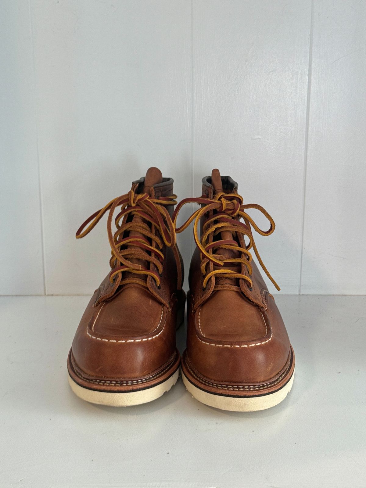 Photo by centralfornia on October 4, 2025 of the Red Wing 1907 Moc Toe in S.B. Foot Copper Rough and Tough.