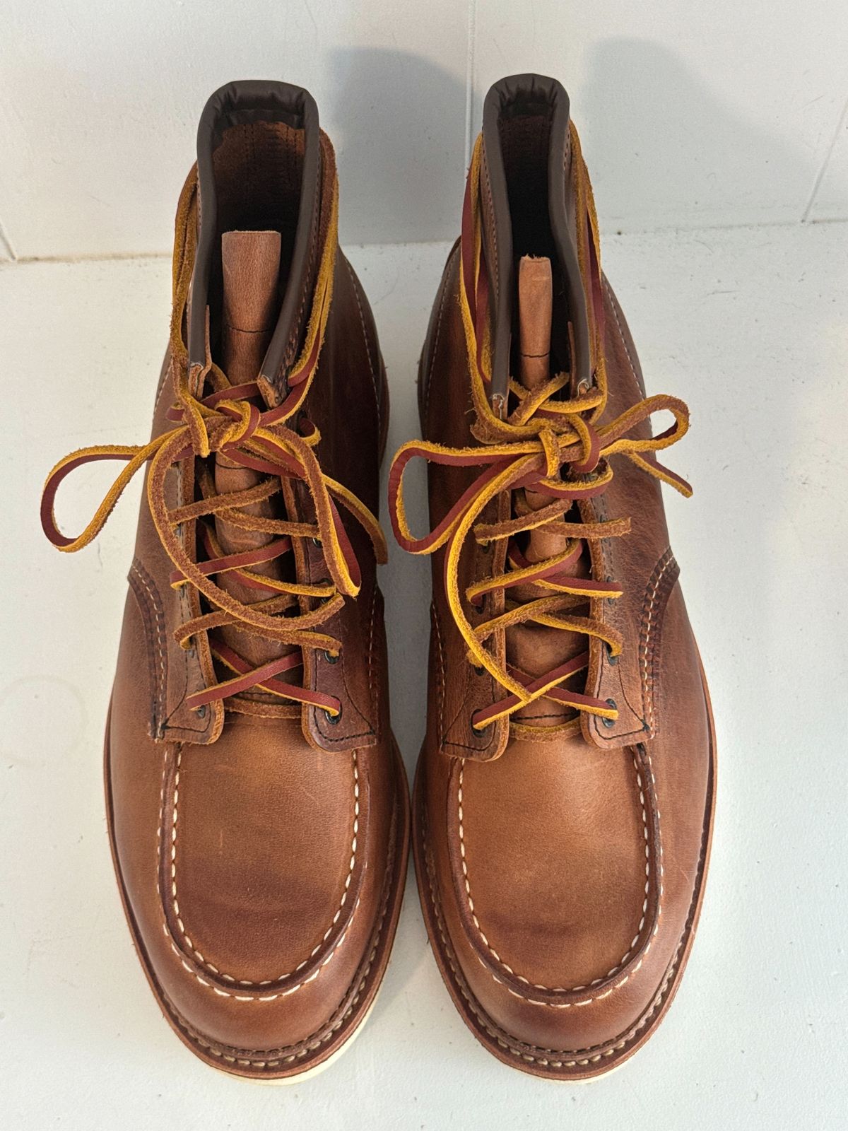 Photo by centralfornia on October 4, 2025 of the Red Wing 1907 Moc Toe in S.B. Foot Copper Rough and Tough.