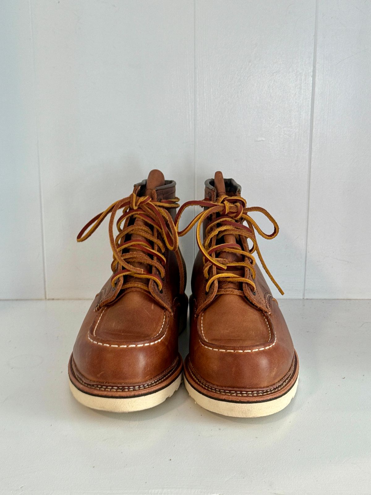 Photo by centralfornia on October 4, 2025 of the Red Wing 1907 Moc Toe in S.B. Foot Copper Rough and Tough.