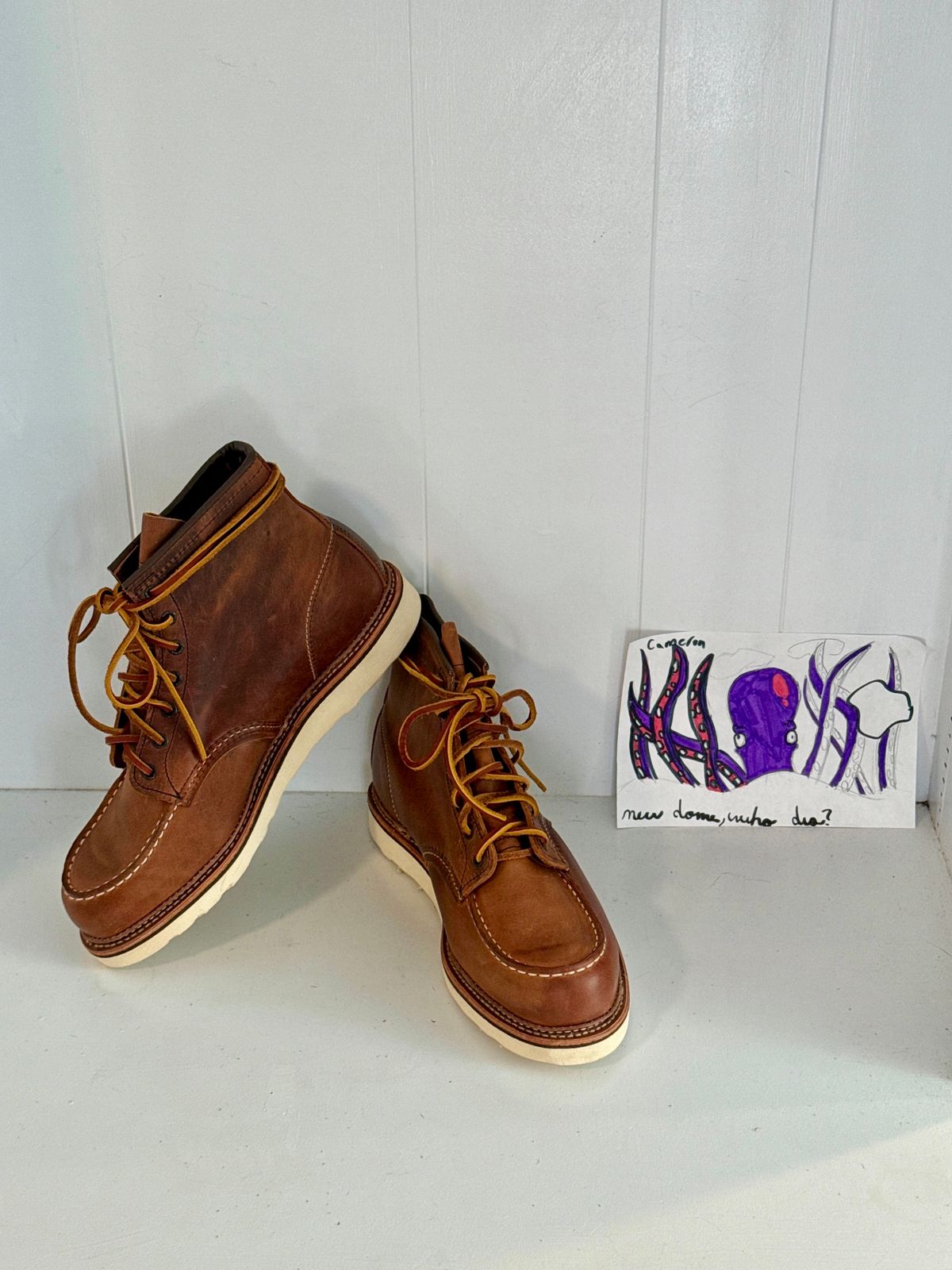 Photo by centralfornia on October 4, 2025 of the Red Wing 1907 Moc Toe in S.B. Foot Copper Rough and Tough.