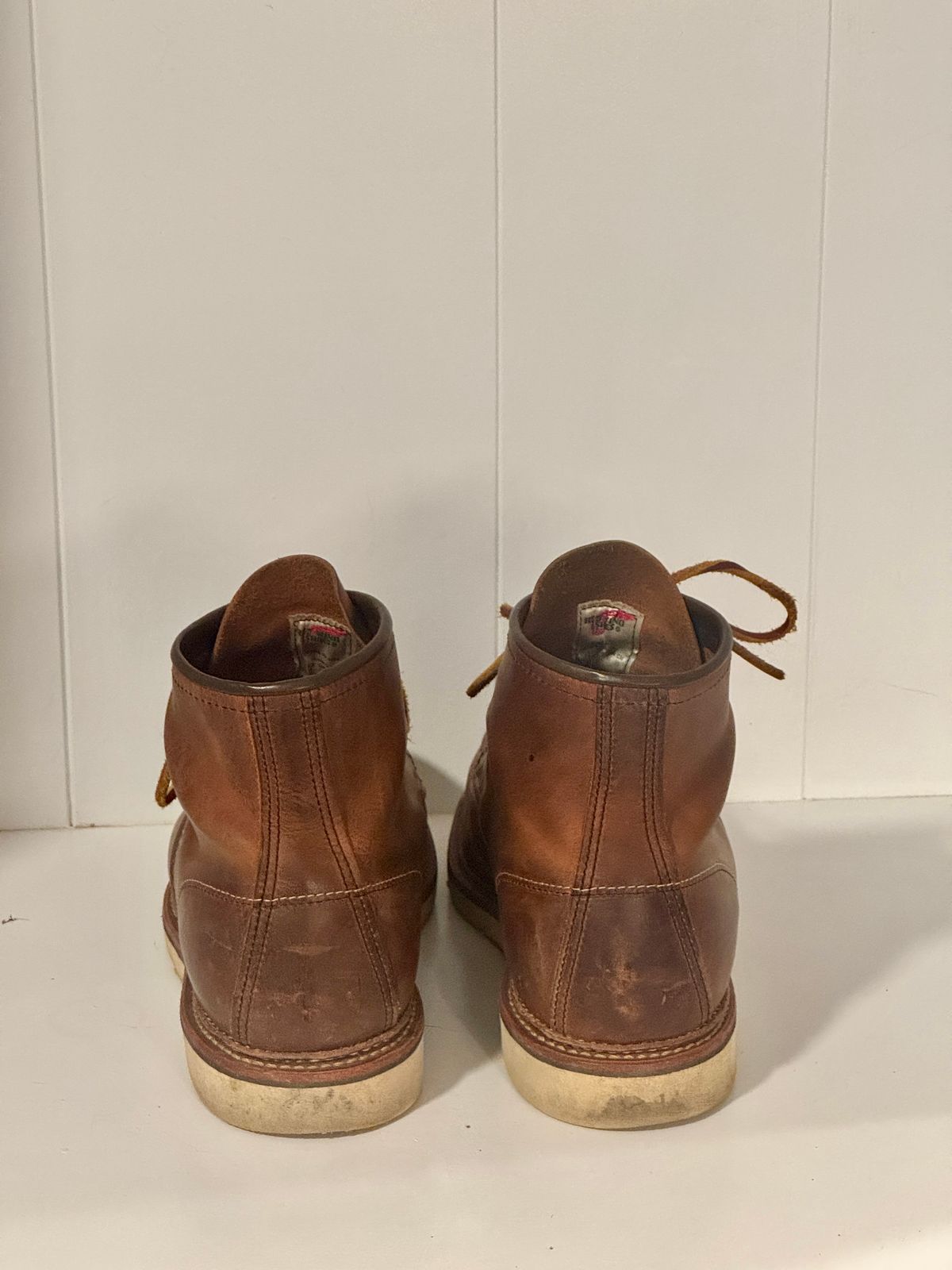 Photo by centralfornia on November 6, 2025 of the Red Wing 1907 Moc Toe in S.B. Foot Copper Rough and Tough.