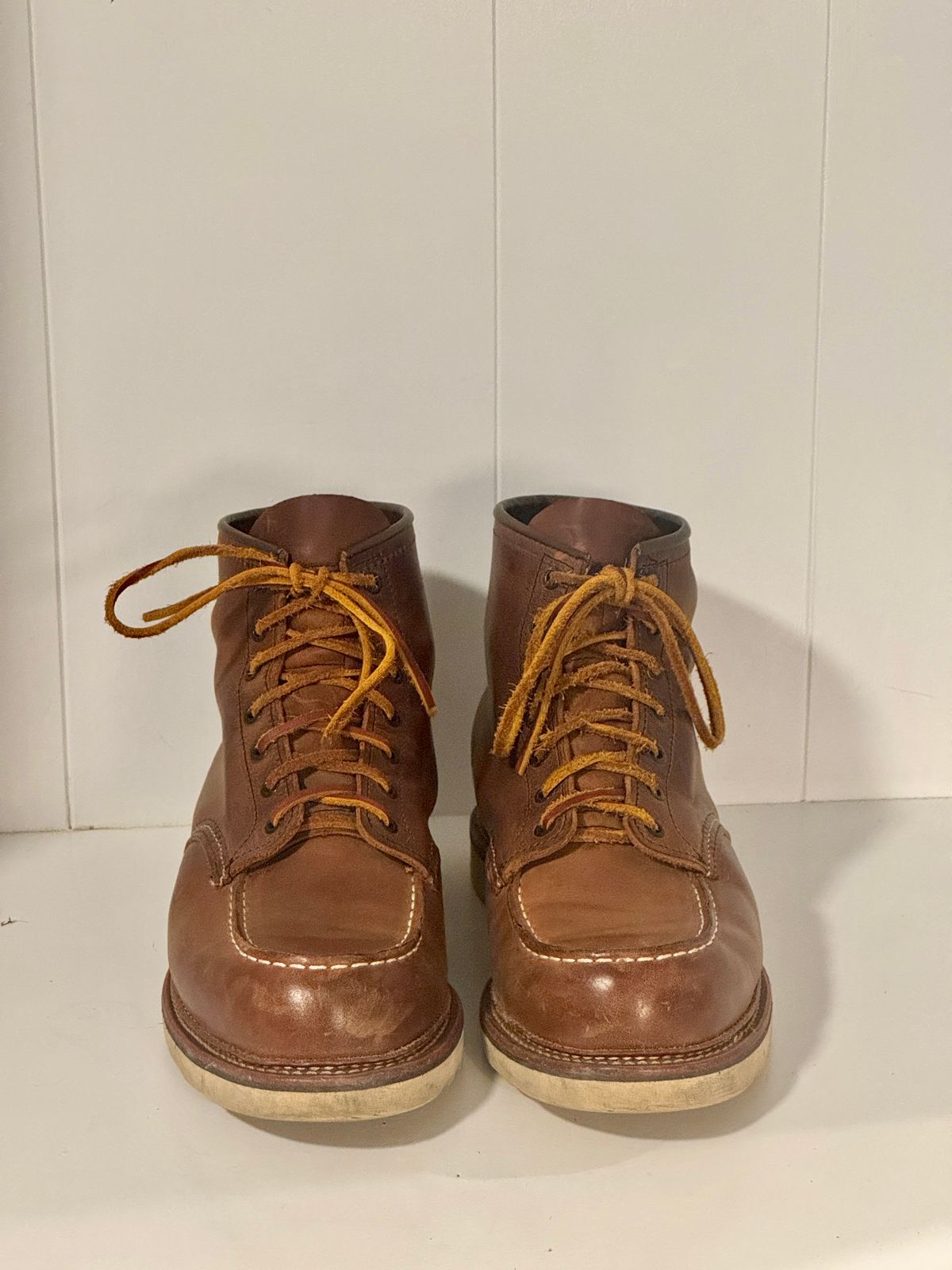 Photo by centralfornia on November 6, 2025 of the Red Wing 1907 Moc Toe in S.B. Foot Copper Rough and Tough.