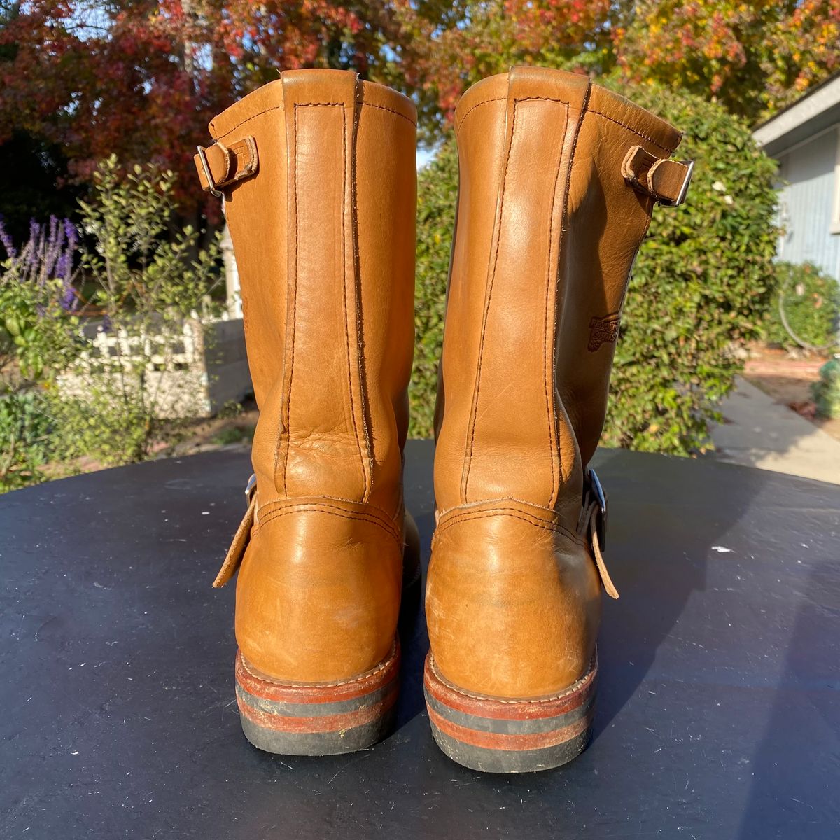 Photo by centralfornia on December 4, 2022 of the Red Wing Engineer in S.B. Foot Hawthorne Muleskinner.