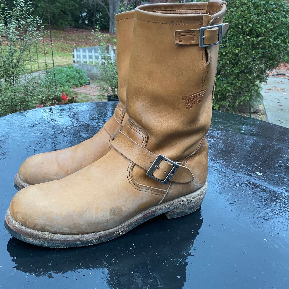 Photo by centralfornia on January 5, 2023 of the Red Wing Engineer in S.B. Foot Hawthorne Muleskinner.