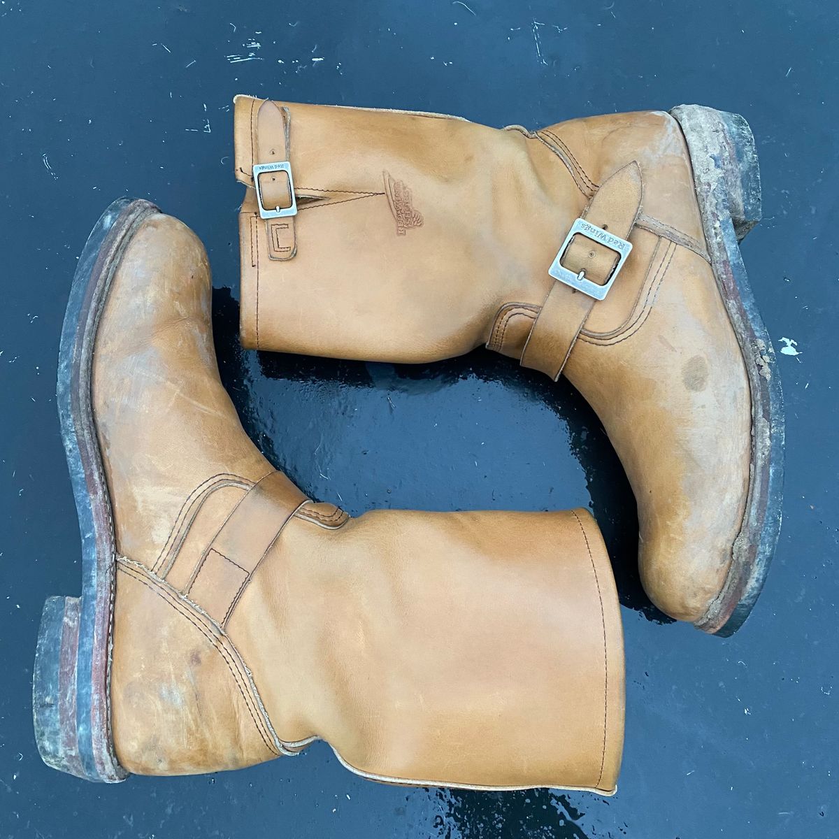 Photo by centralfornia on January 5, 2023 of the Red Wing Engineer in S.B. Foot Hawthorne Muleskinner.