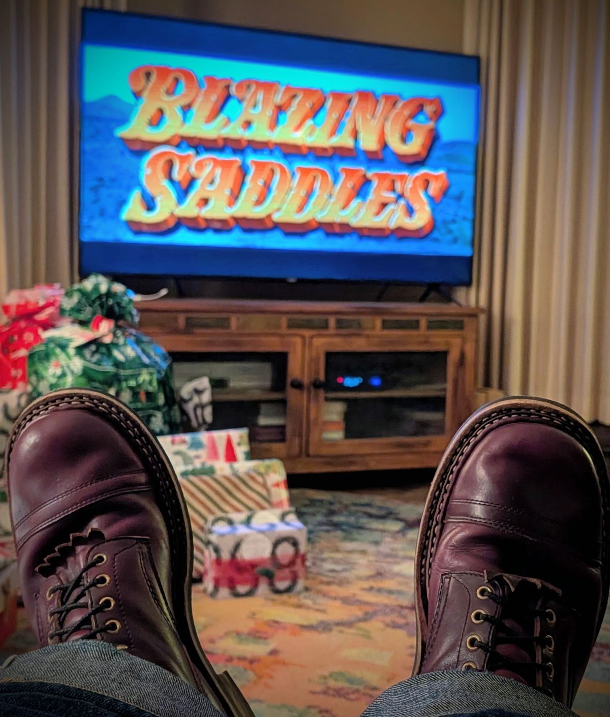 Photo by workwearfit on December 23, 2025 of the White's Bounty Hunter in Horween Burgundy Chromexcel Horsehide.