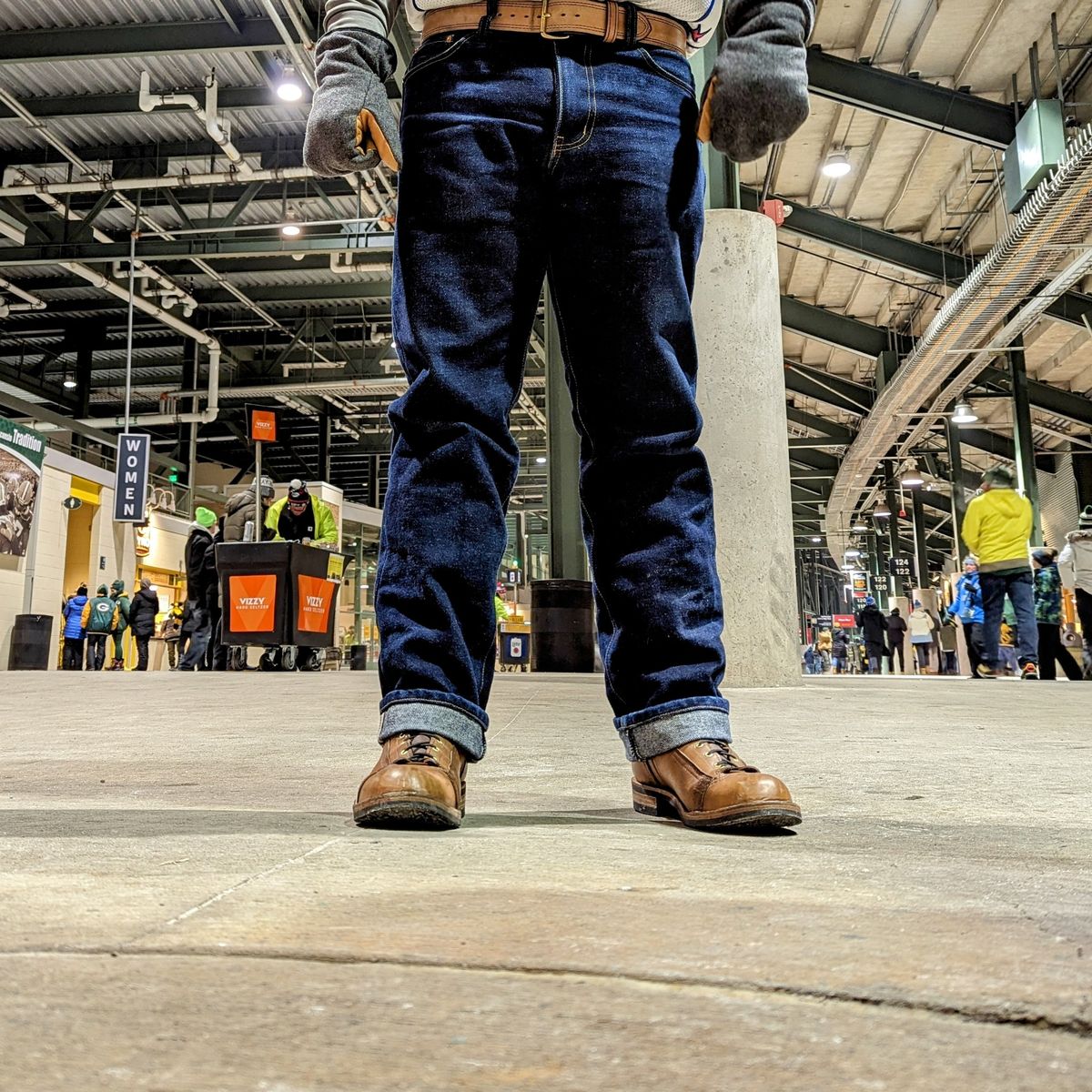 Photo by workwearfit on January 8, 2023 of the Frank's Boots Lace-To-Toe in Horween Russet Horsehide Strips.