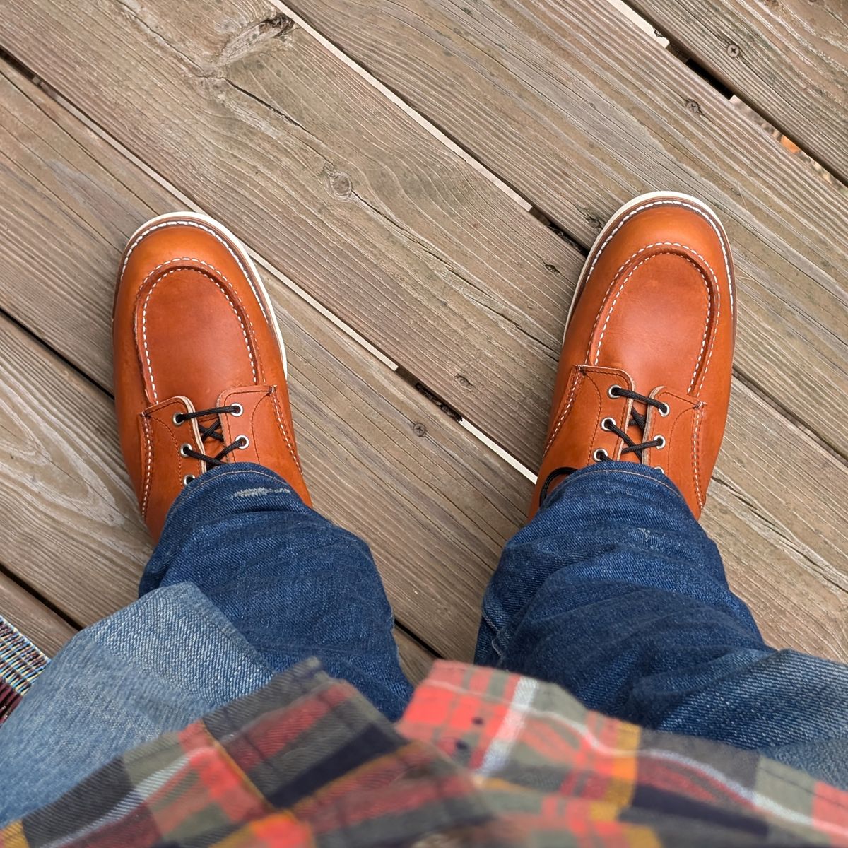 Photo by workwearfit on October 1, 2024 of the Red Wing 875 in Red Wing / Brown.