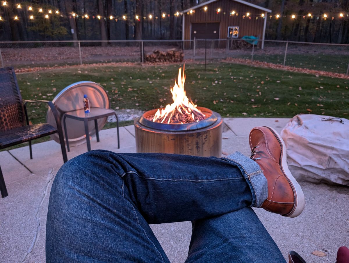 Photo by theworkwearkit on November 3, 2024 of the Red Wing 875 in Red Wing / Brown.