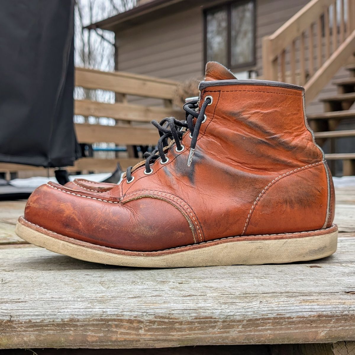Photo by workwearfit on March 3, 2025 of the Red Wing 875 in Red Wing / Brown.