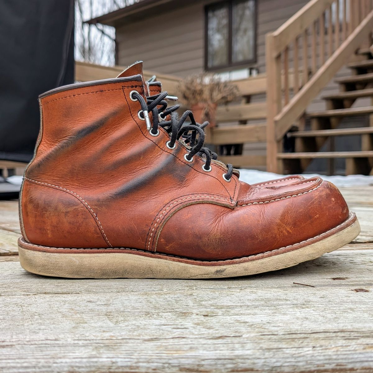 Photo by workwearfit on March 3, 2025 of the Red Wing 875 in Red Wing / Brown.