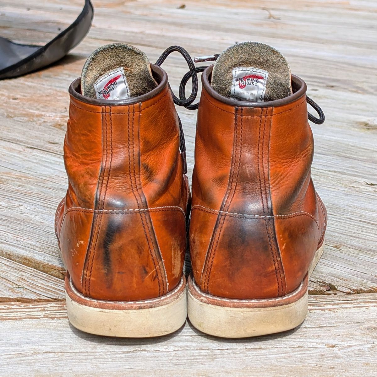 Photo by workwearfit on April 1, 2025 of the Red Wing 875 in Red Wing / Brown.