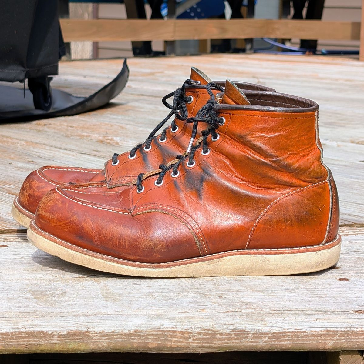 Photo by workwearfit on April 1, 2025 of the Red Wing 875 in Red Wing / Brown.