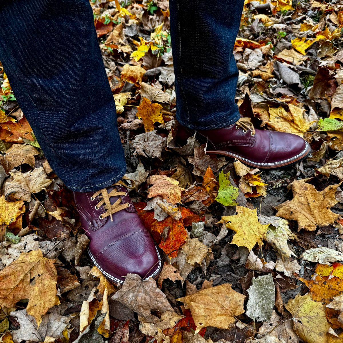 Photo by Leetsalot on November 2, 2025 of the Nicks x Parkhurst V1 in Horween Color 8 Cypress.