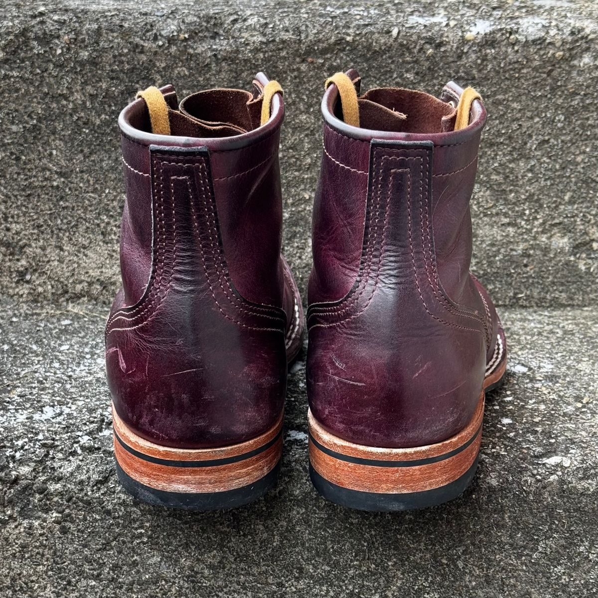 Photo by Leetsalot on December 5, 2025 of the Nicks x Parkhurst V1 in Horween Color 8 Cypress.