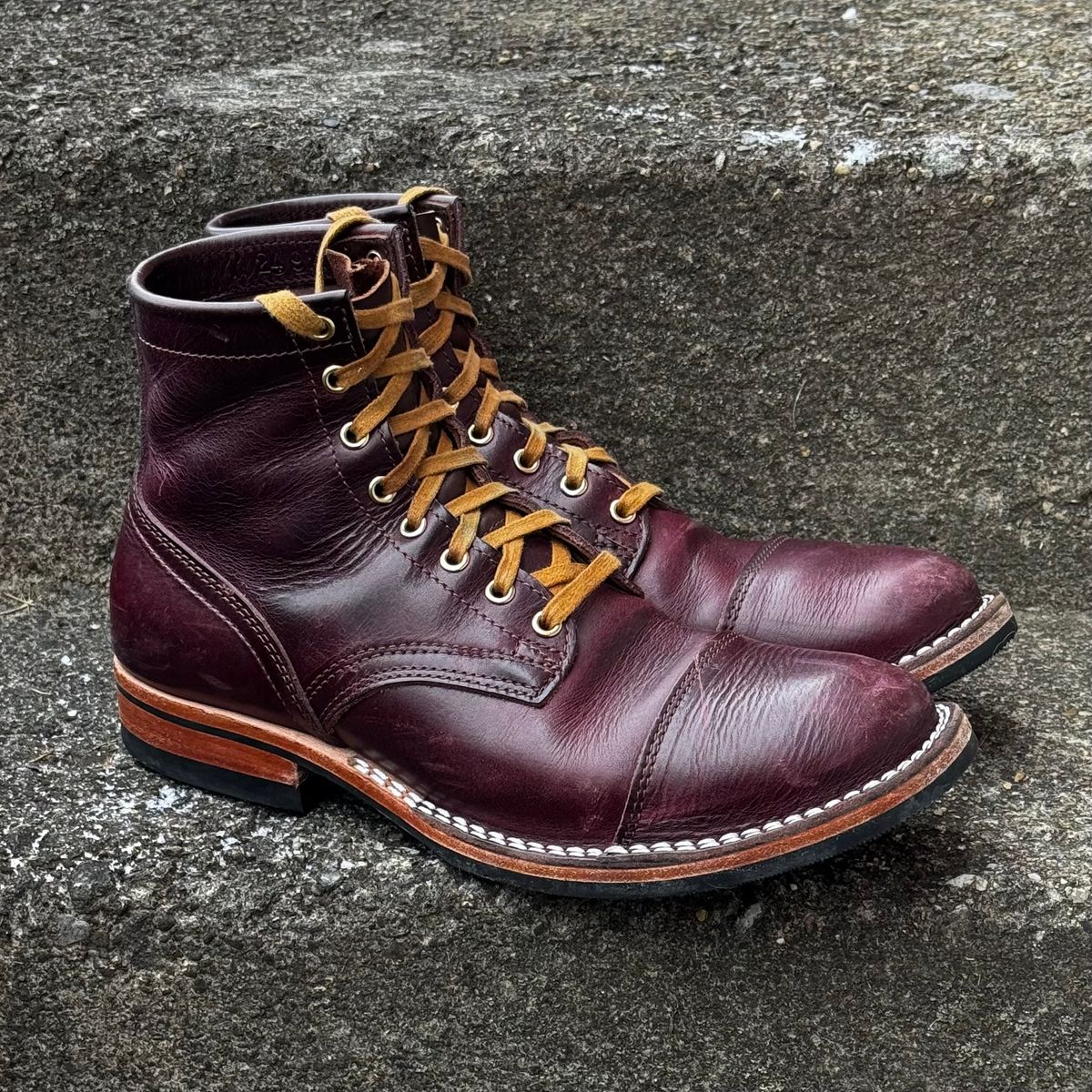 Photo by Leetsalot on December 5, 2025 of the Nicks x Parkhurst V1 in Horween Color 8 Cypress.
