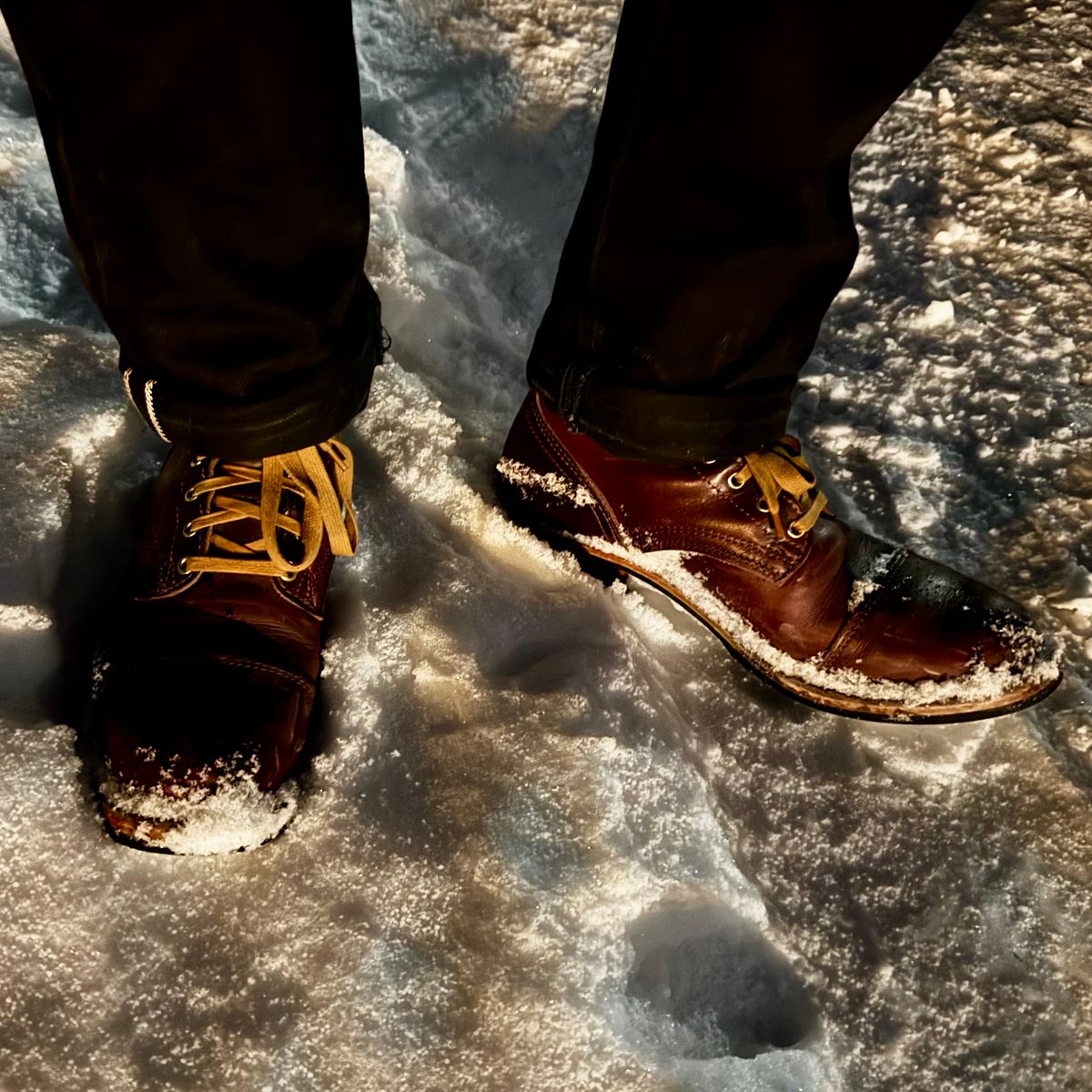 Photo by Leetsalot on January 5, 2026 of the Nicks x Parkhurst V1 in Horween Color 8 Cypress.