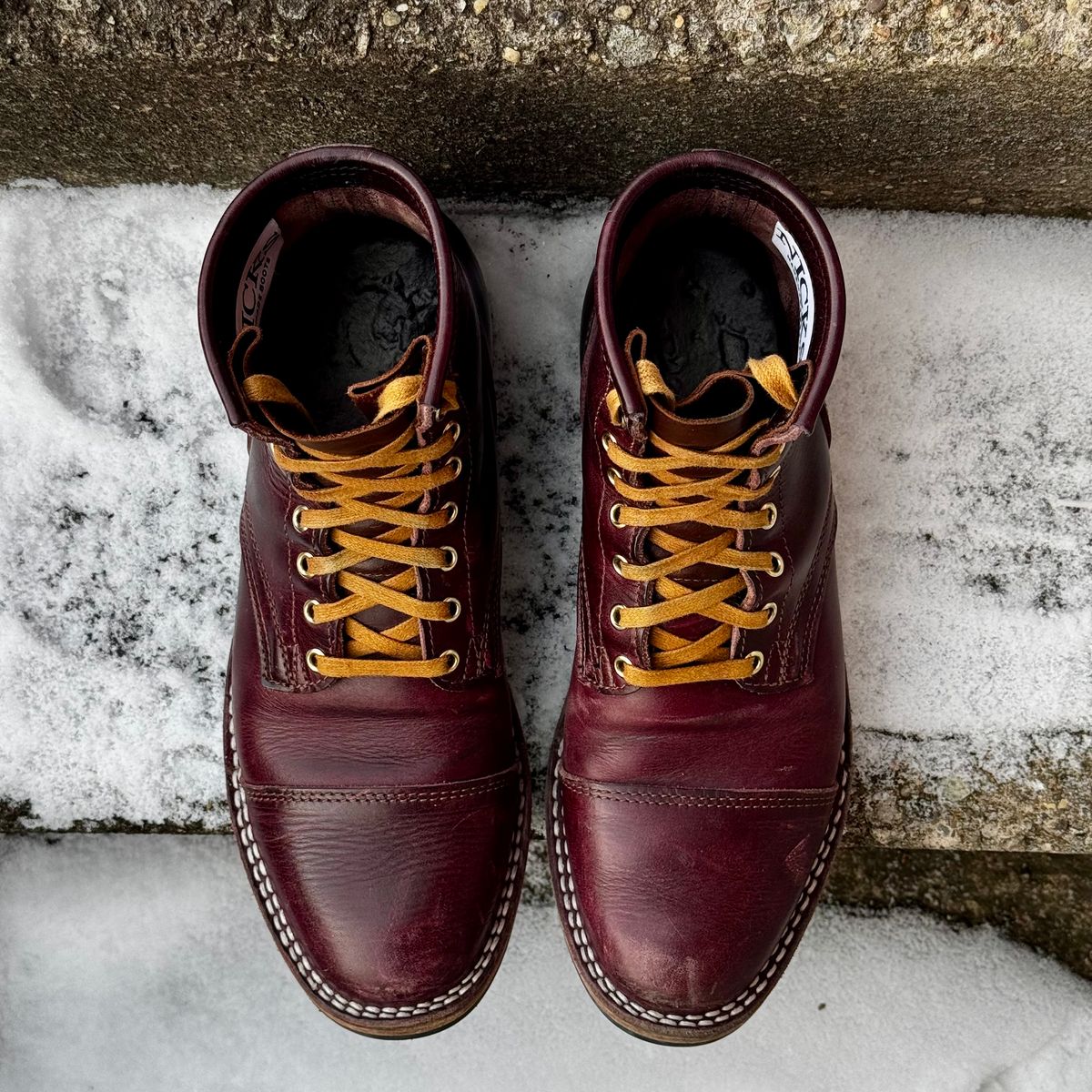 Photo by Leetsalot on January 5, 2026 of the Nicks x Parkhurst V1 in Horween Color 8 Cypress.