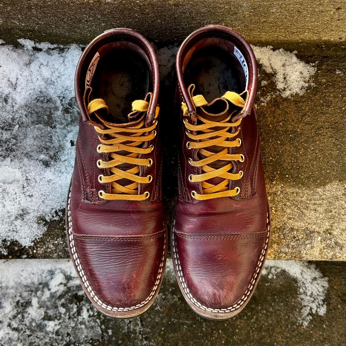 Photo by Leetsalot on February 4, 2026 of the Nicks x Parkhurst V1 in Horween Color 8 Cypress.