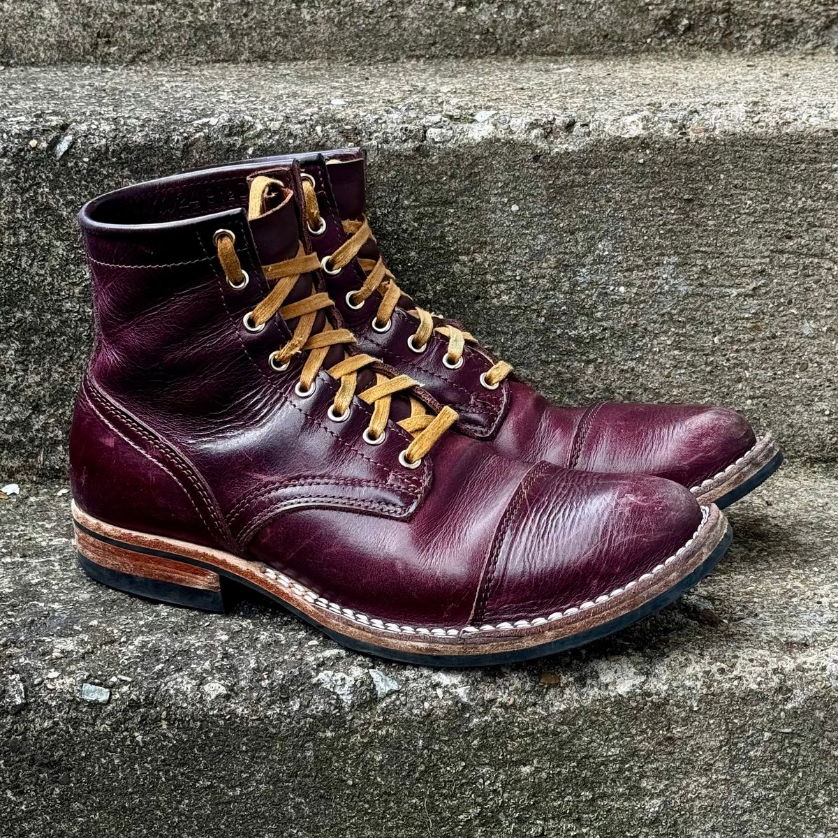 Photo by Leetsalot on April 5, 2026 of the Nicks x Parkhurst V1 in Horween Color 8 Cypress.