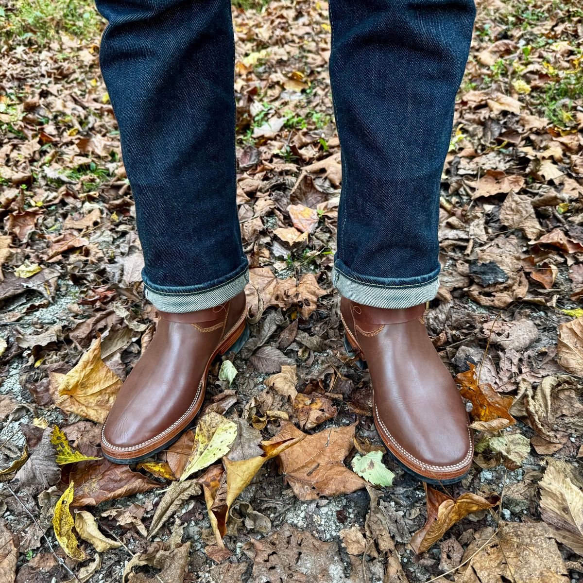 Photo by Leetsalot on October 1, 2025 of the Fortis Boots Tapak 2.0 Engineer Boots in Indonesian Medium Brown Pull Up.