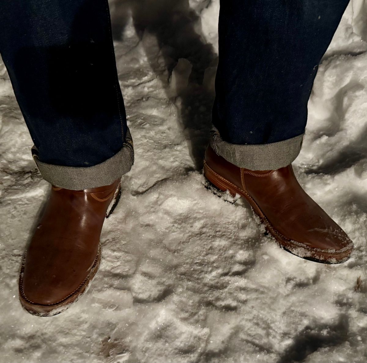 Photo by Leetsalot on February 1, 2026 of the Fortis Boots Tapak 2.0 Engineer Boots in Indonesian Medium Brown Pull Up.