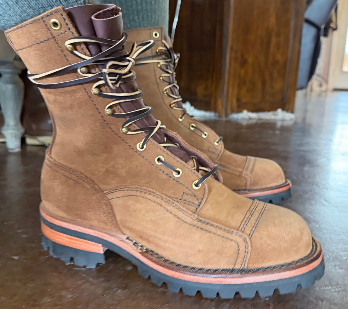 Photo by Bedrock on March 16, 2026 of the Nicks Nd5 in Seidel 1964 Tan Roughout.