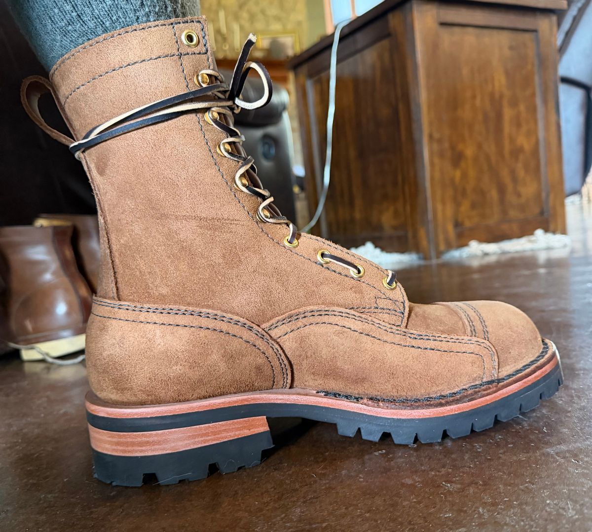 Photo by Bedrock on March 16, 2026 of the Nicks Nd5 in Seidel 1964 Tan Roughout.