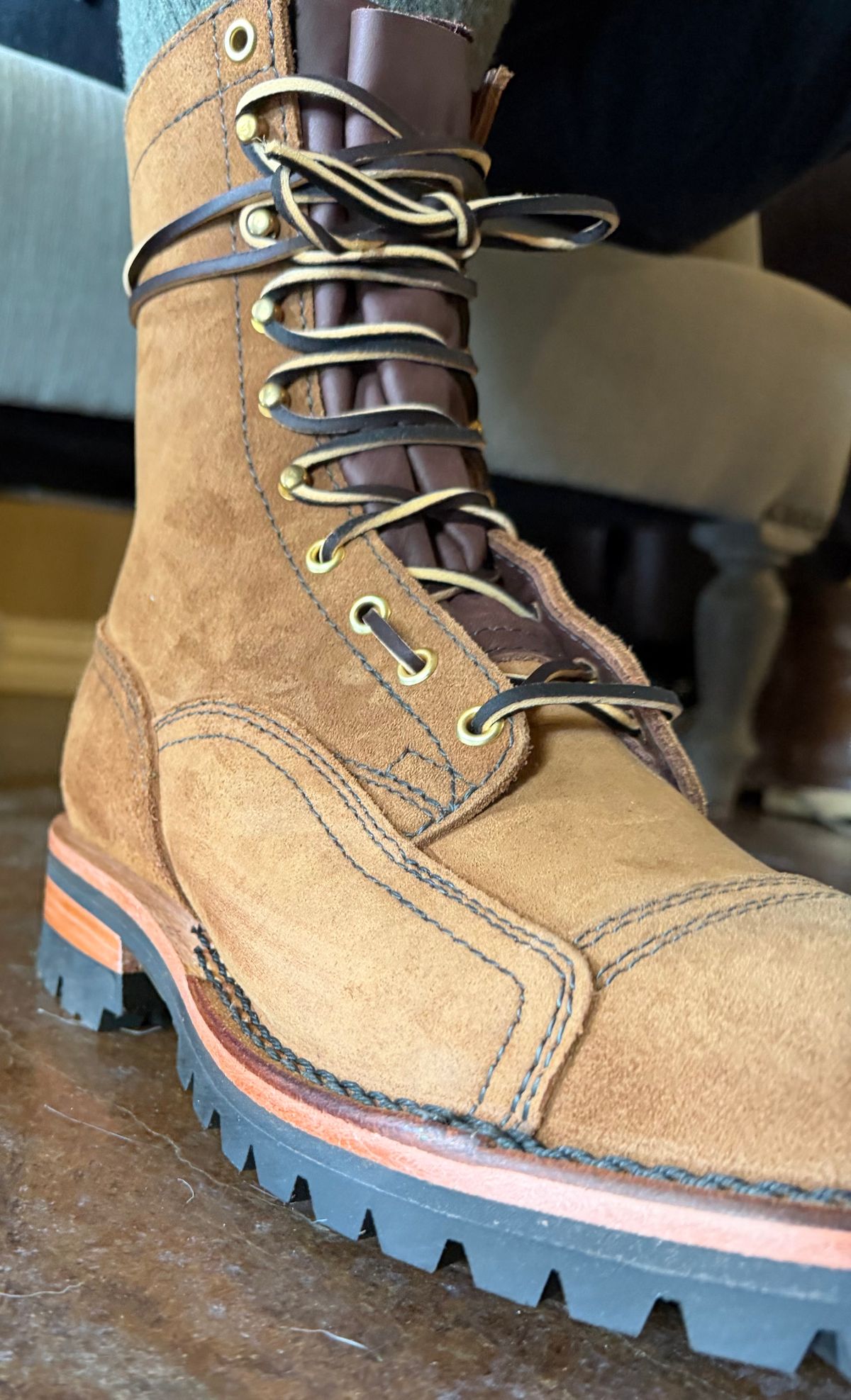 Photo by Bedrock on March 16, 2026 of the Nicks Nd5 in Seidel 1964 Tan Roughout.