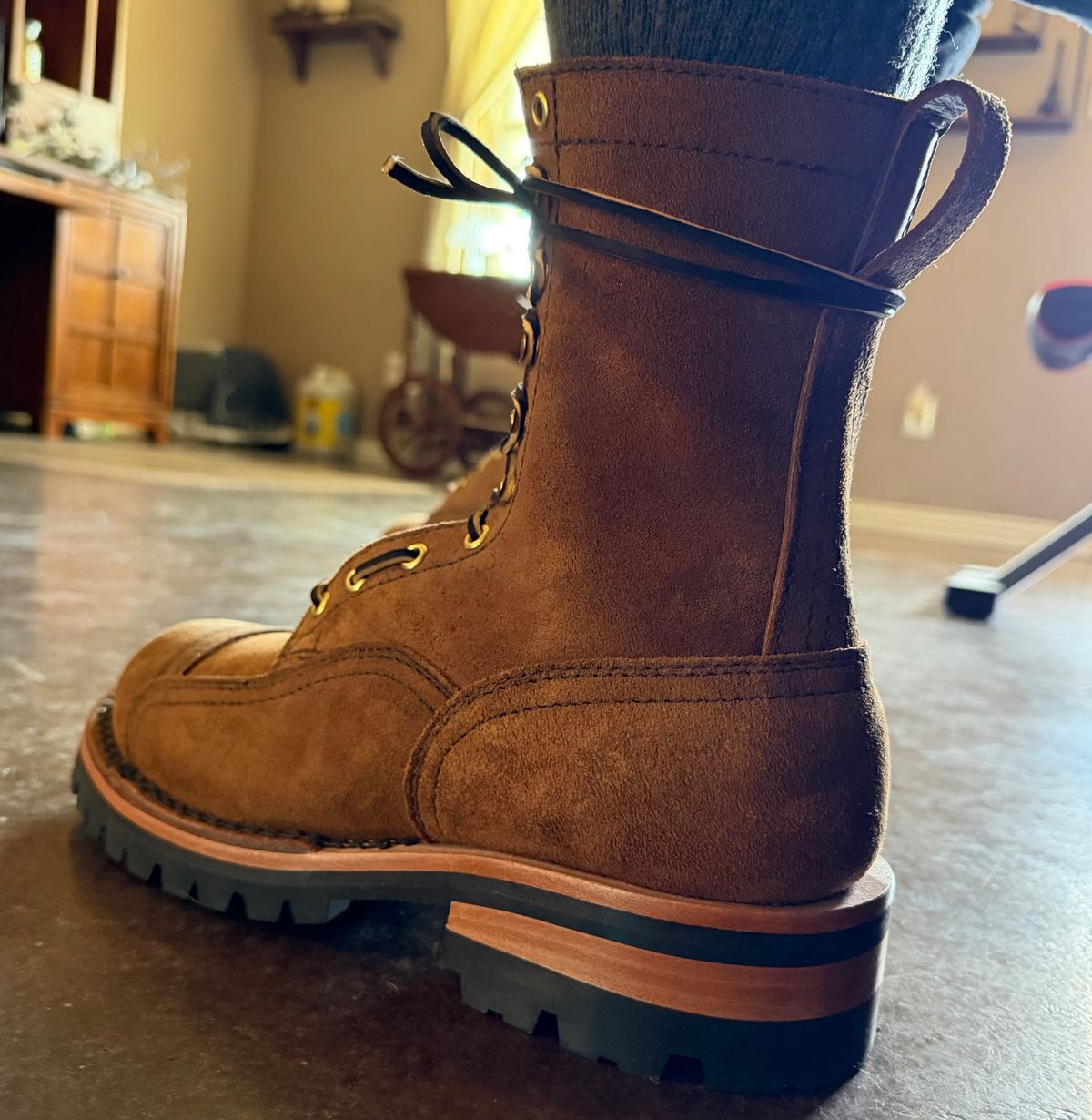 Photo by Bedrock on March 16, 2026 of the Nicks Nd5 in Seidel 1964 Tan Roughout.