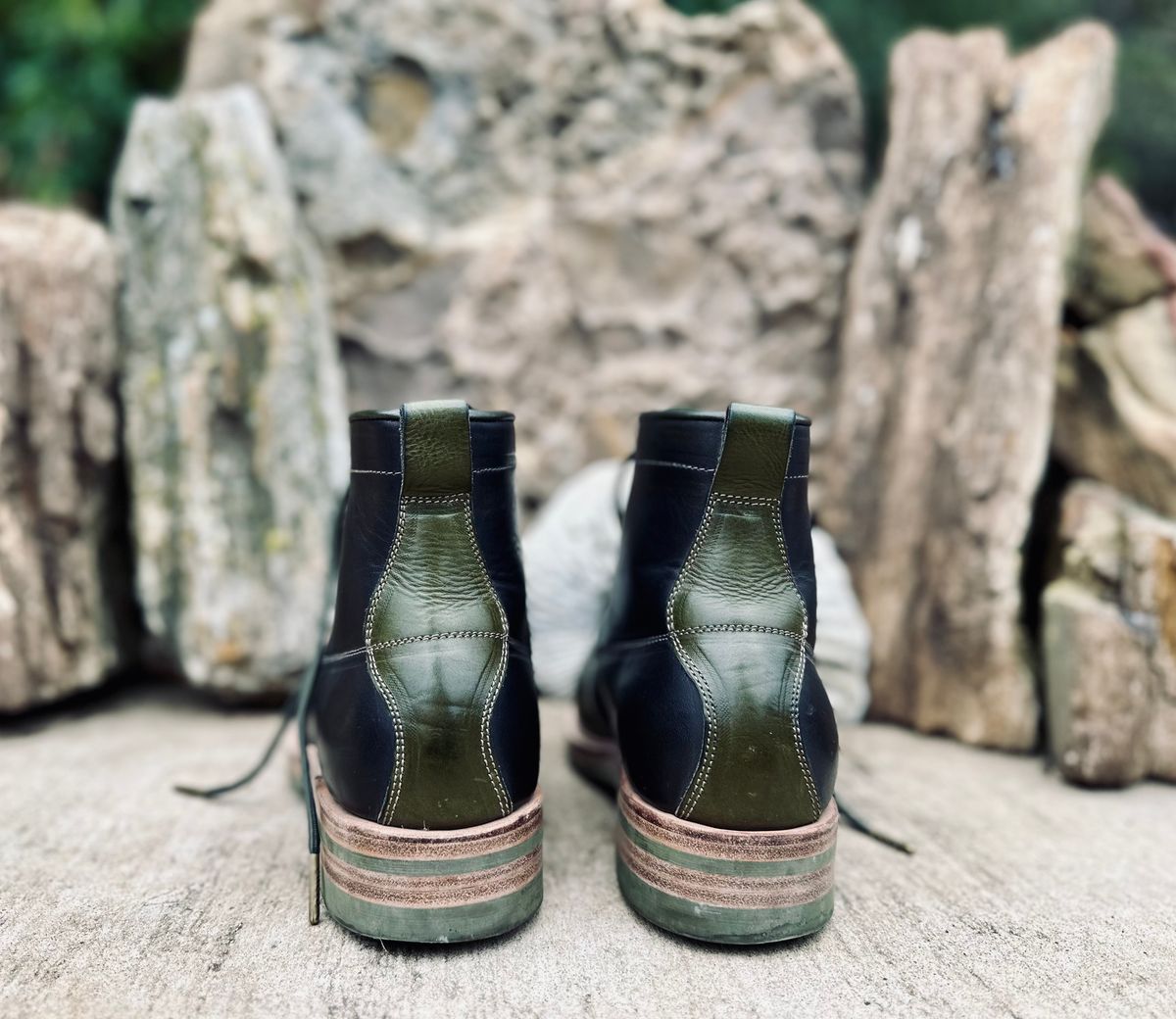 Photo by Bedrock on November 2, 2024 of the Sagara Cordmaster in Badalassi Carlo Oliva Minerva Overdyed Black.