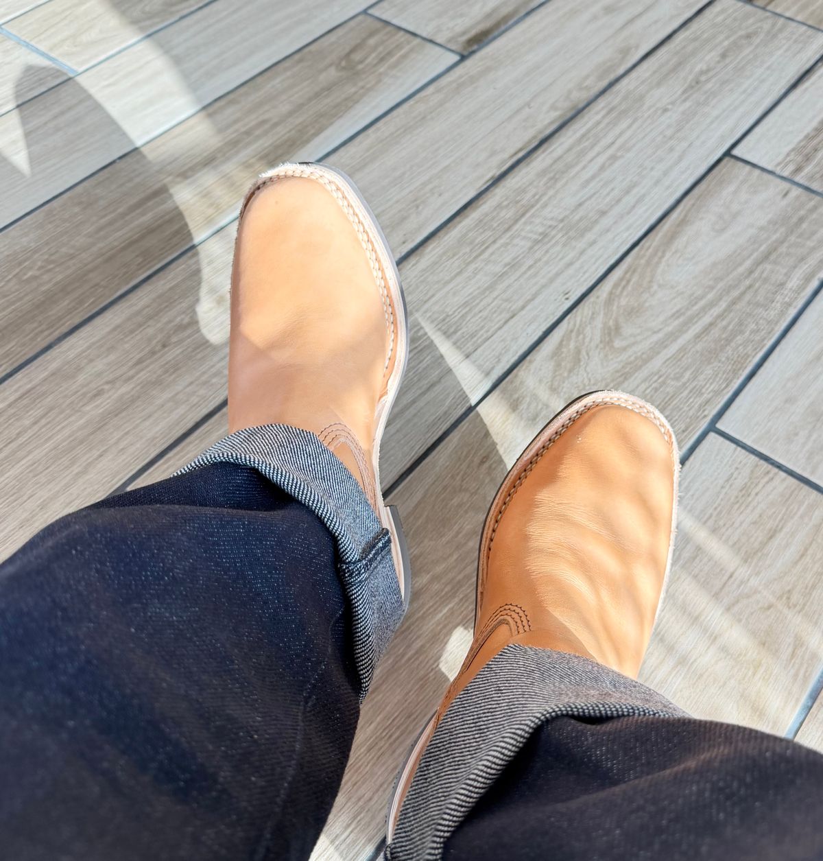 Photo by Bedrock on June 29, 2026 of the Wesco Boss Engineer Boot in Horween Natural Essex.