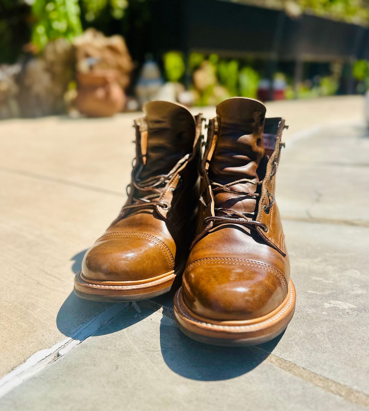 Photo by Bedrock on September 11, 2025 of the Truman Cap Toe Boot in Vintage Military Horse Rump.